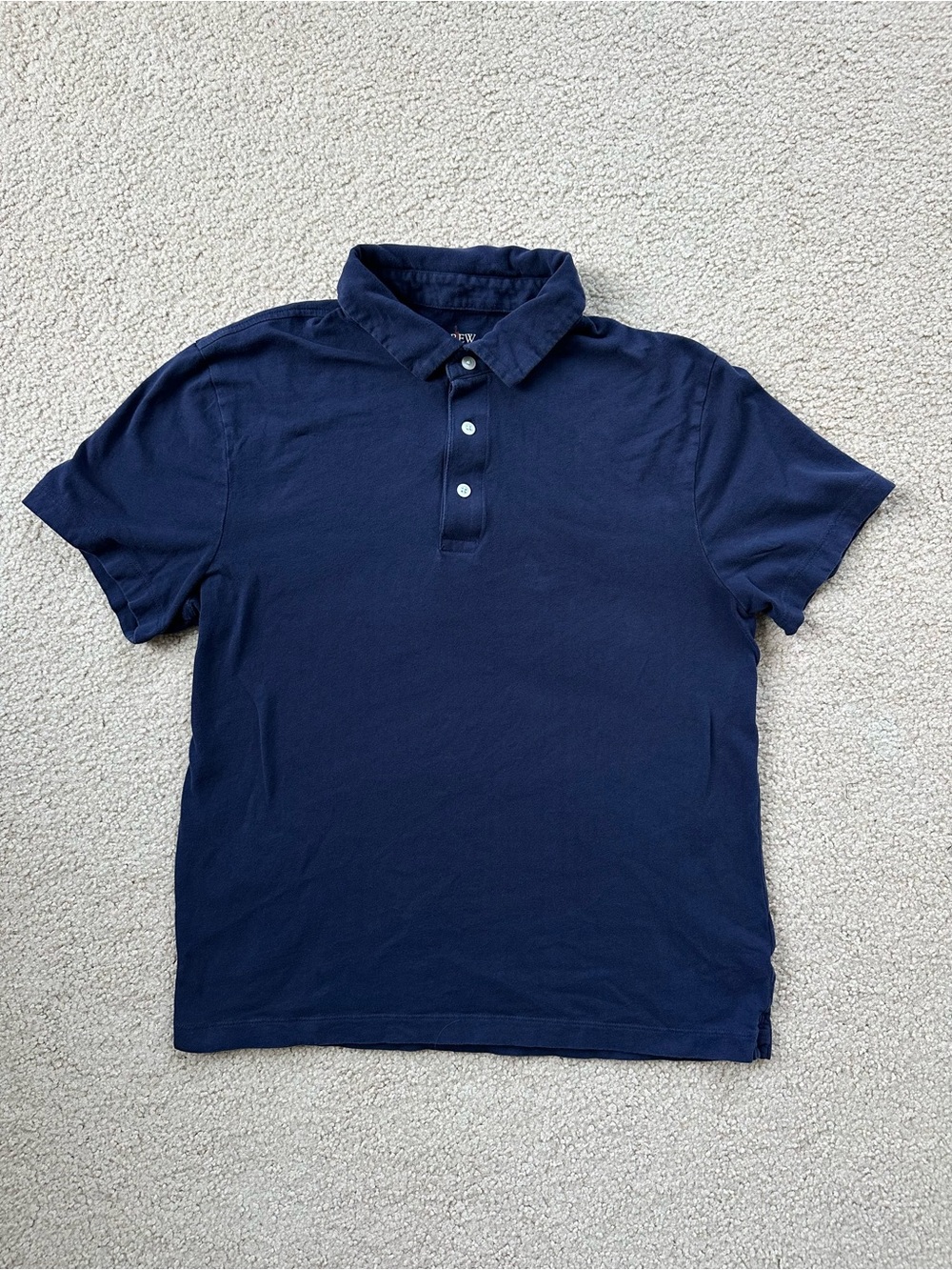 J. Crew Men's Navy Sueded Jersey Polo Shirt